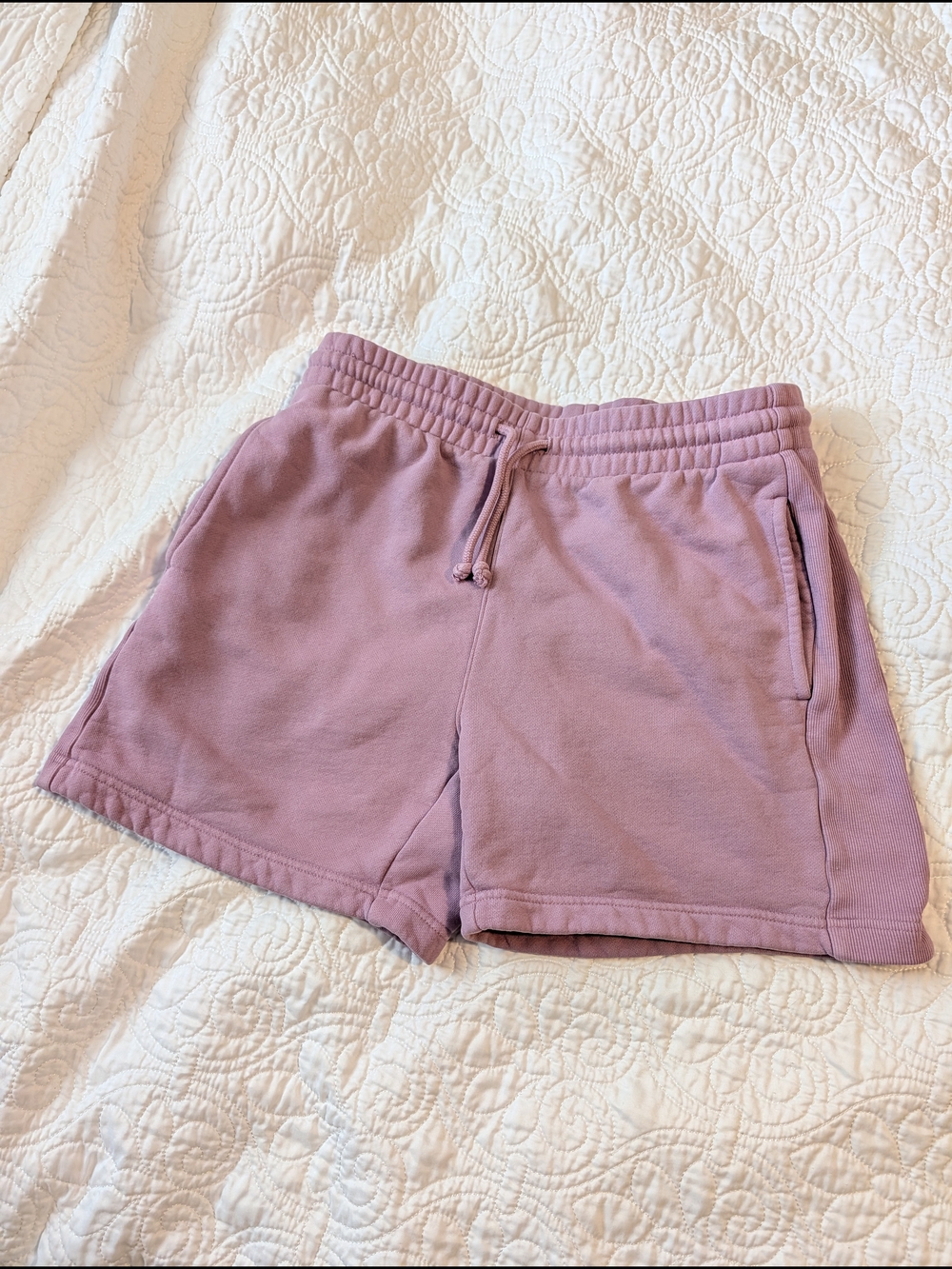 TNA Cozy Fleece Pink Lounge Shorts